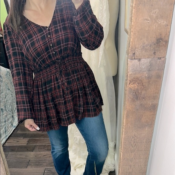 Torrid Plaid boho Women's Top size 1X - Picture 1 of 8